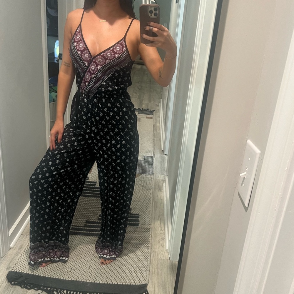 Black and Pink Women's Jumpsuit